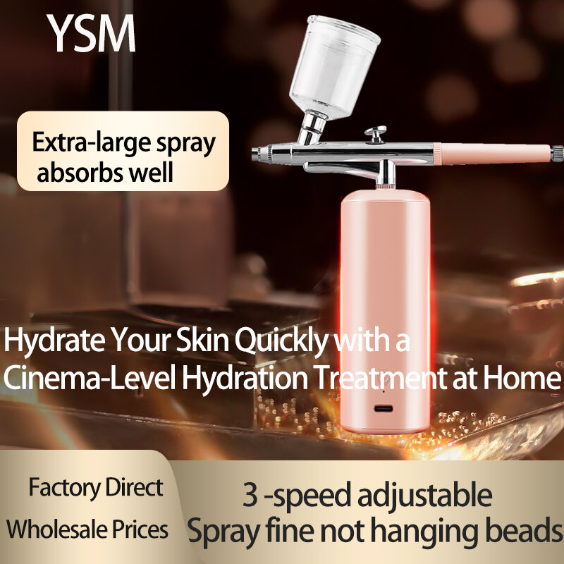 Oxygen injector home hydration beauty instrument import essence water handheld convenient nano-mist water light facial spray gun