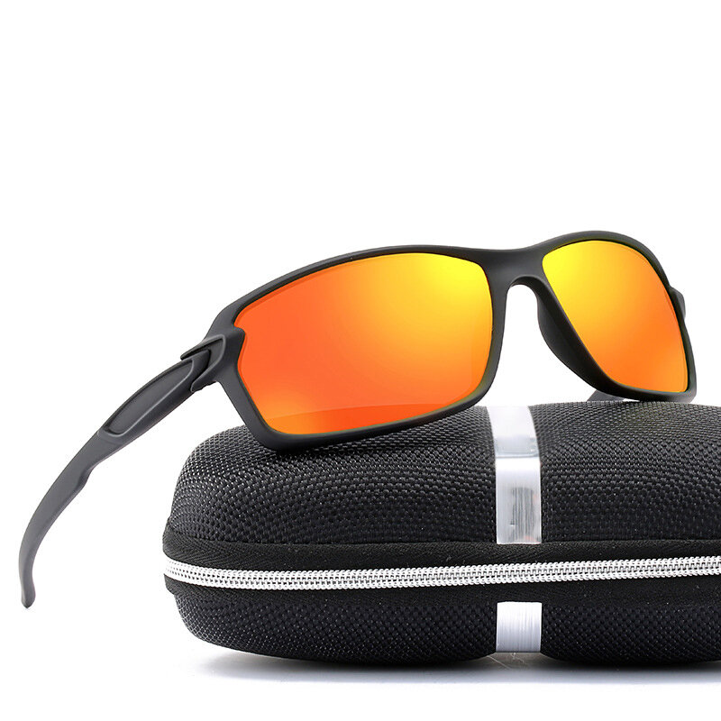 نظارات شمسية رياضية مستقطبة للرجال ، UV400 ، مثالية للأنشطة الخارجية ، ركوب الدراجات على الطريق ، ركوب MTB ، تصميم ريترو ، UV400 ،