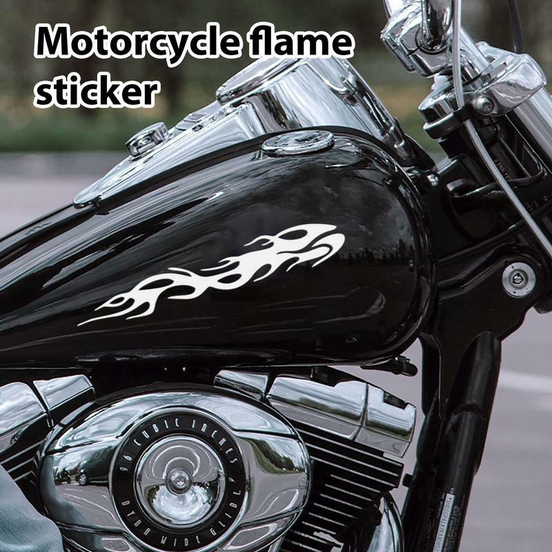 Flame Reflective Stickers Waterproof Motorcycle Decals Racing Sports Flame Stripe Decal For Golf Cart Off-Road Vehicles