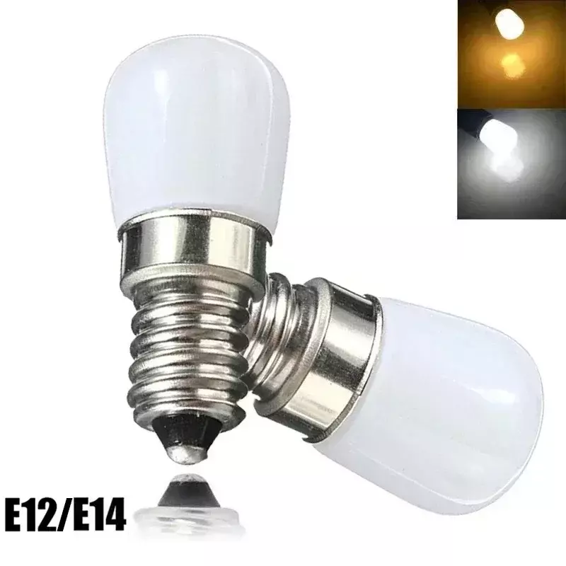 Minibombillas LED E14/E12 Para refrigerador, lámpara de 220V, Bombilla de tornillo para vitrinas
