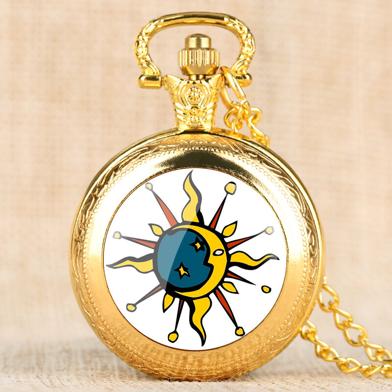 Afryka słońce Totem Steampunk zegarek naszyjnik dzieci mężczyźni kobiety mechanizm kwarcowy wykwintne wisiorek zegar reloj de bolsillo