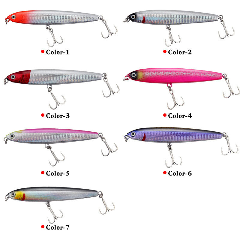 Sinking Pencil Fishing Lure, Long Shoot Wobbler, Isca Dura, Vibração Artificial, Rio Oceano, 10g, 14g, 18g, 1 Pc