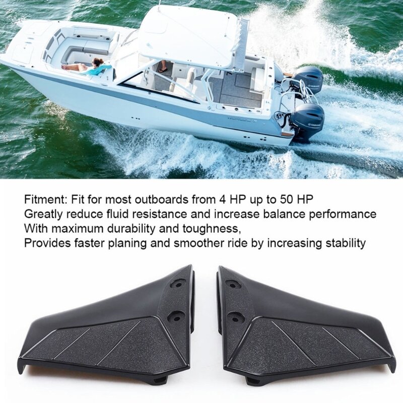 Marine Boats Hydrofoil Stabilizer For Outboards Sterns Drives 4-50HP Engine
