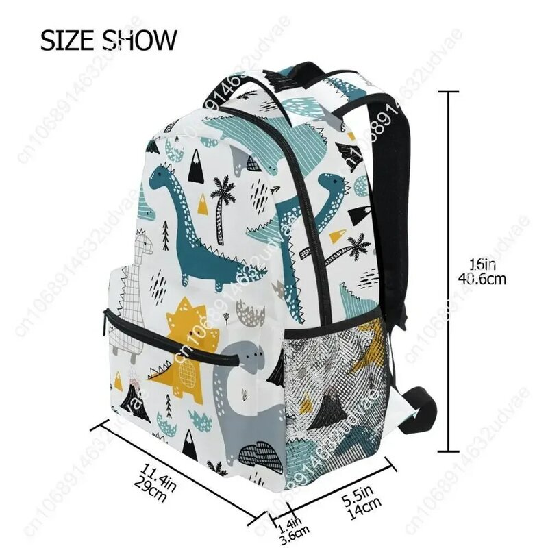 Школьный рюкзак для мальчиков и девочек, детский Ранец с принтом динозавра, сумка для учеников с мультяшными животными для книг