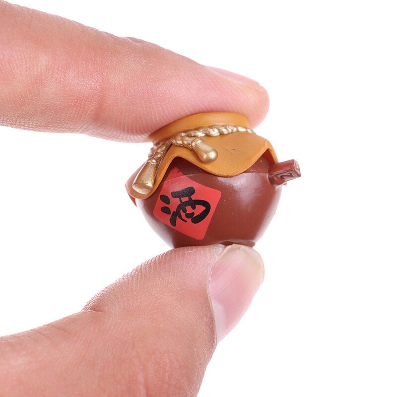 Sztuczny mały rozmiar chiński tryb wina słoik miniaturowa figurka udawaj zagraj w zabawka kuchenna dom dla lalek akcesoria DIY prezent