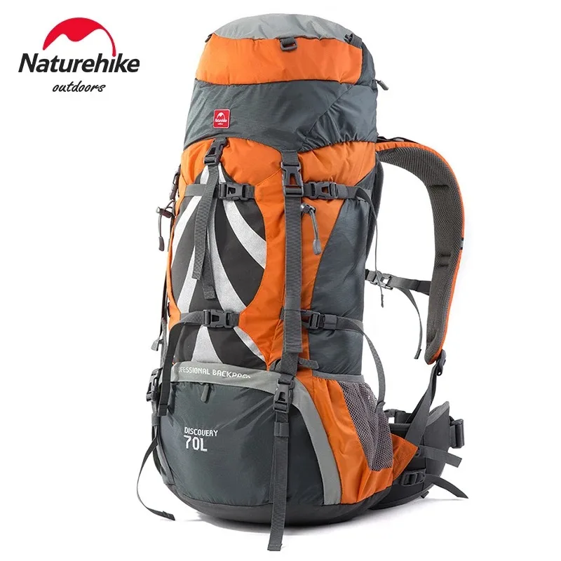 Naturehike-mochila impermeable de gran capacidad para hombre, bolsa de alpinismo de 70L, para senderismo al aire libre