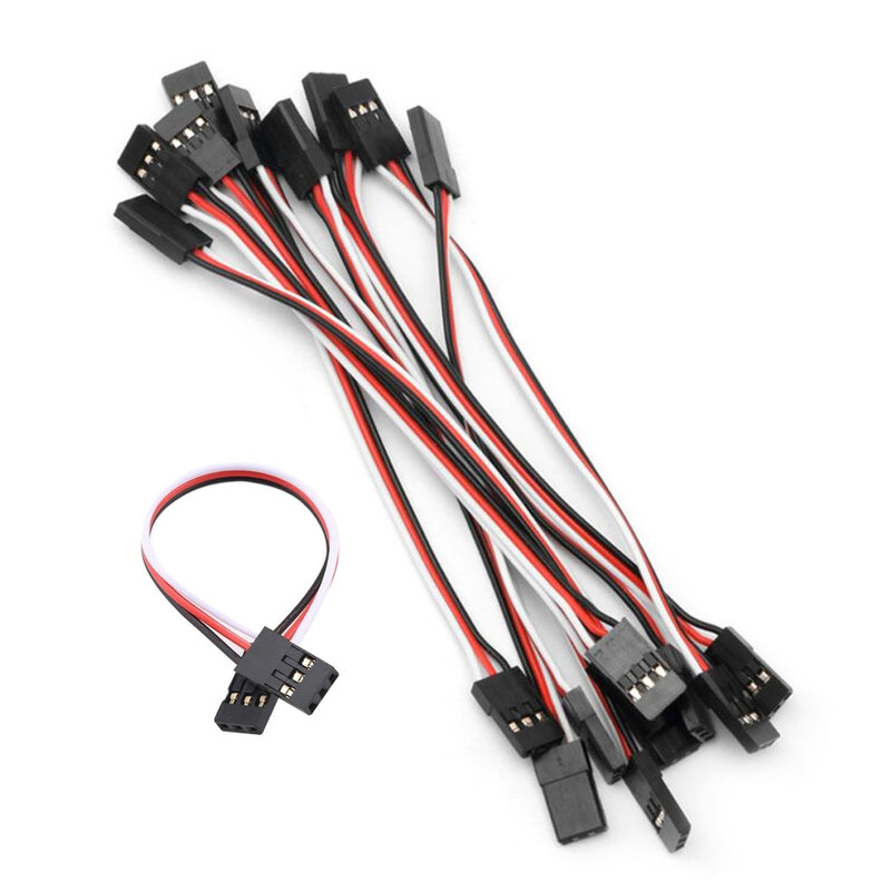 10 pièces/lot 100/150/200/300mm Servo rallonge câble câble mâle à mâle pour JR Plug Servo plan quadricoptère voiture camion jouets