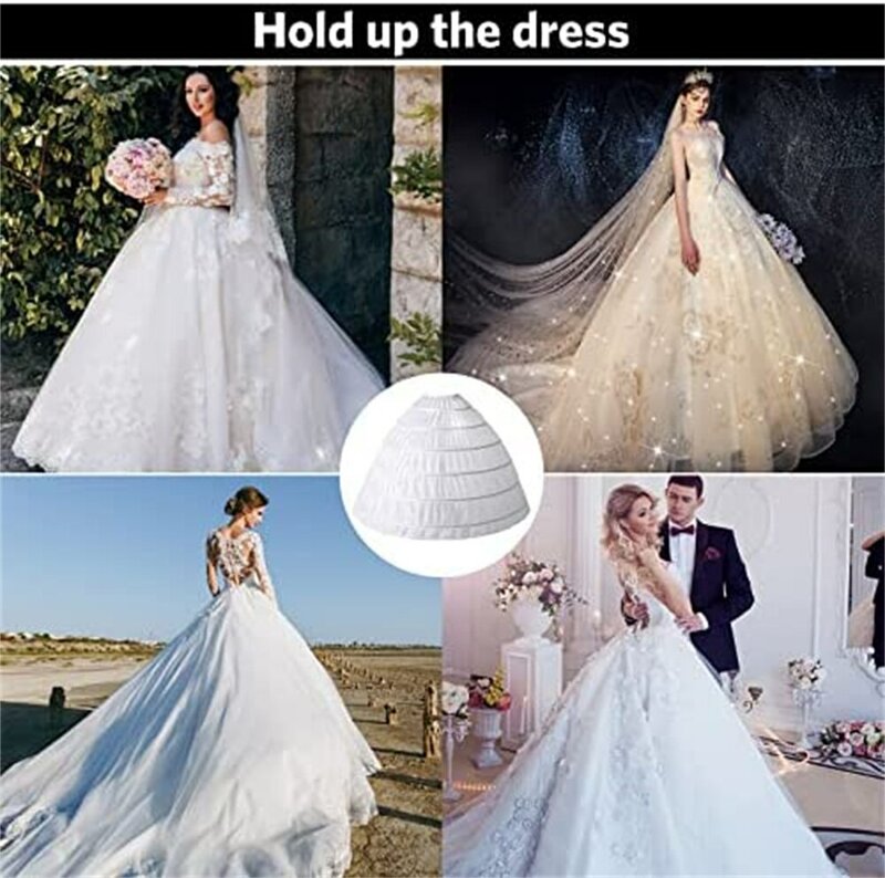 Babyonlinedress 6 обручей кринолин бальное платье свадебное юбка пушистая Нижняя юбка Mariage Half Slips свадебные аксессуары
