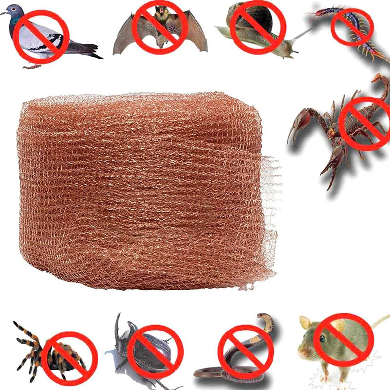 6/9/10/12m Copper Wire Mesh Signal Shielding Net Anti-Snail Copper Wire Net Wire Pest & Rodent Net Copper Mesh Decor Garden Net