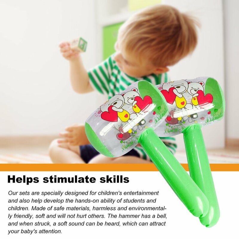 Nadmuchiwany młotek z dzwoneczkiem młot pneumatyczny zabawki dla dzieci zabawki na przyjęcia nadmuchiwane zabawki zabawki do basenu zabawki dla dzieci