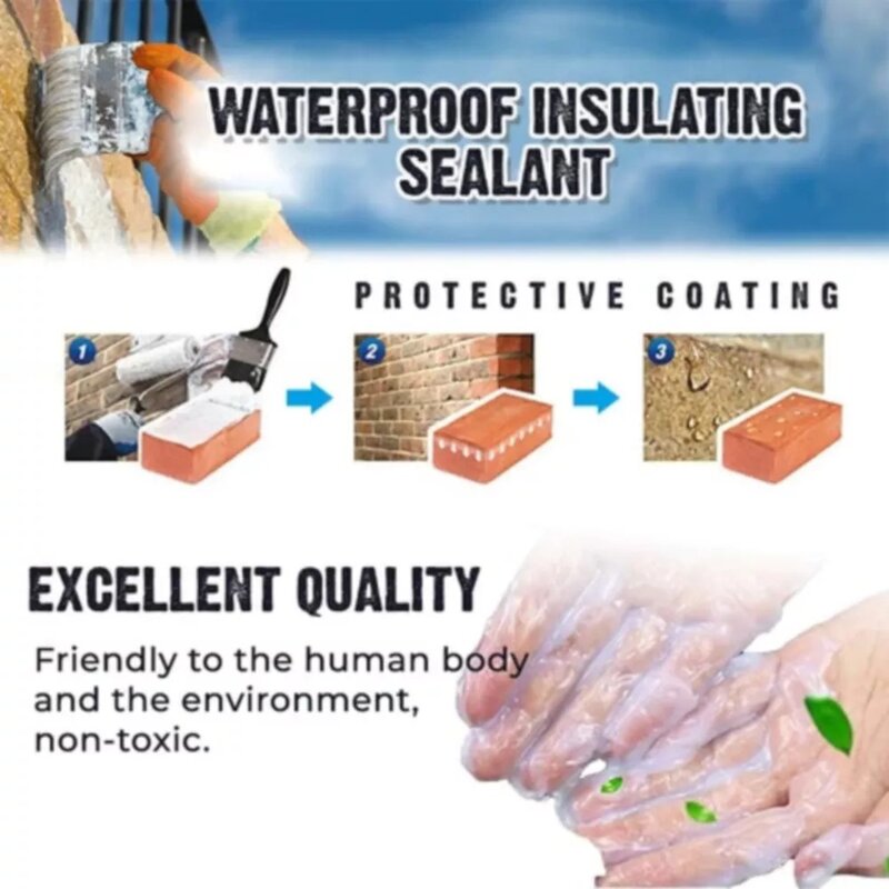 Waterproof Sealant Agent Transparent Glue Toilet Anti-Leak Nano Glue Roof Repair Broken Agent Sealant Leak-trapping Repair Tools