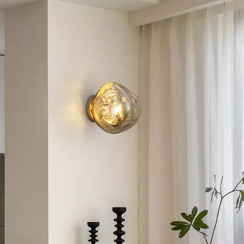 Lampada da parete a Led Lava lampada da parete in vetro a Led postmoderno nordico per lampade da parete per soggiorno, corridoio, camera da letto