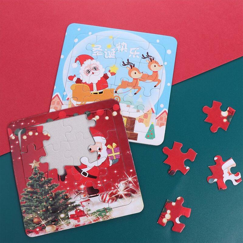 산타 클로스 크리스마스 퍼즐 장난감, 수제 3D 퍼즐, 크리스마스 동물 모델, 만화 직소 퍼즐