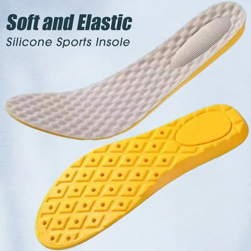 Latex Memory Foam Insoles for Men's Soft Foot Support Shoe Pads Breathable Orthopedic Sport Insole Feet Care Insert Cushion
