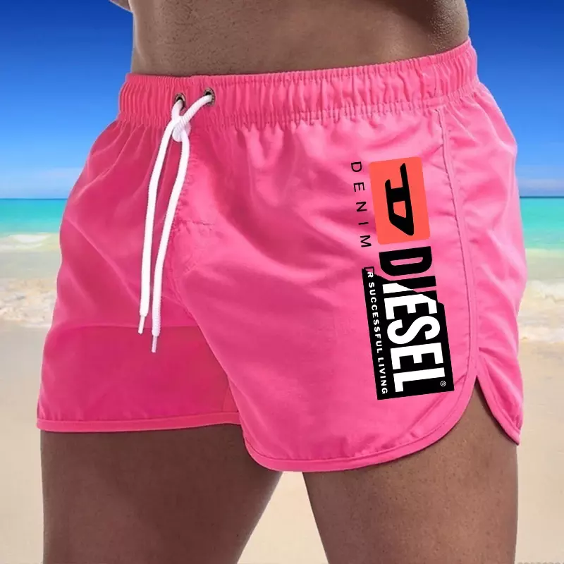 Мужские пляжные шорты-бермуды, сексуальный Красочный купальник, пляжные шорты для плавания на доске для серфинга, быстросохнущие повседневные спортивные брюки, лето 2023 S-3XL