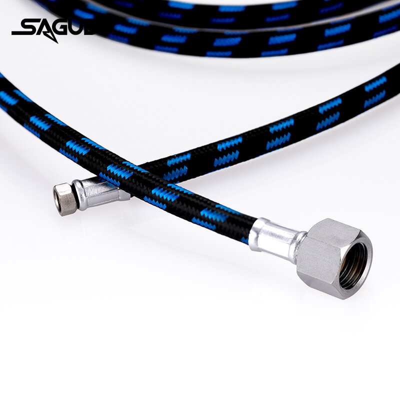 Airbrush Hose 1.8m 1/8” Thread Nylon Braided Air Hose and a Fitting Adapter 1/8” Male - 1/4” Female for Most Airbrush Accessorie