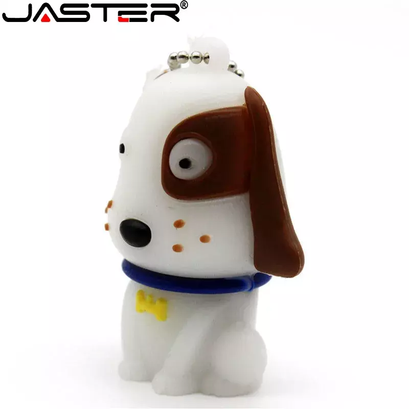JASTER Cute Cartoon Dog USB 2.0 Flash Drive 64GB Pen Drive 32GB 16GB Creative Gift Memory Stick Free Key Chain U Disk For Laptop
