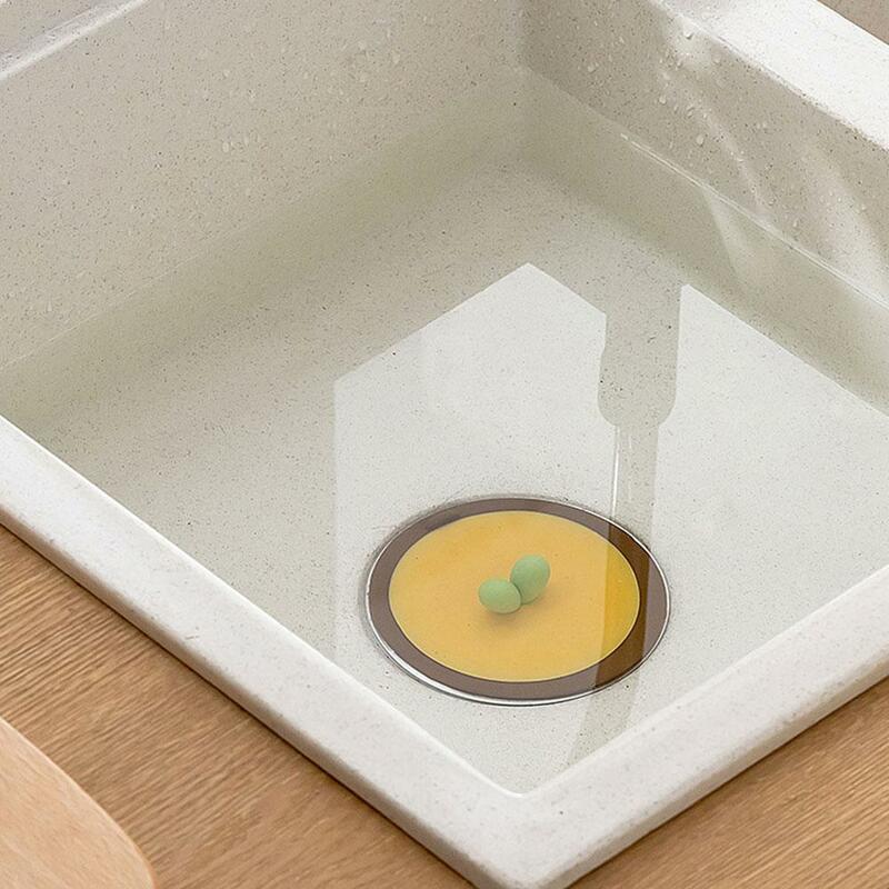 Filtro per lavello setaccio in Silicone filtro per rifiuti da cucina rete per copertura a pavimento rotonda scarico con Anti-intasamento Cute Cartoon Leak S E0F8