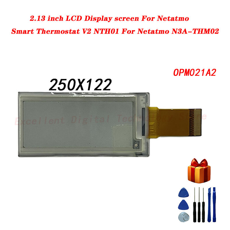 Pantalla LCD de 2,13 pulgadas para Netatmo, termostato inteligente V2 NTH01, OPM021B1