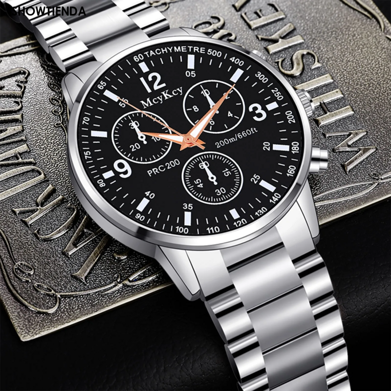 Men’s Watches Top Brand Luxury Chronograph Quartz Men Watch Sport Wrist Watch Men Stainless Steel Male Clock Watch Gift