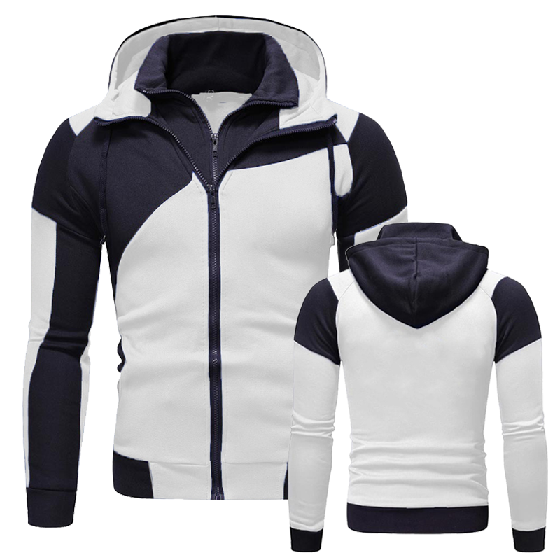 Autumn And Winter Hoodie Fashion Double Zipper Hoodie Mens Tracksuit Sports Wear Pullover Sweatershirt