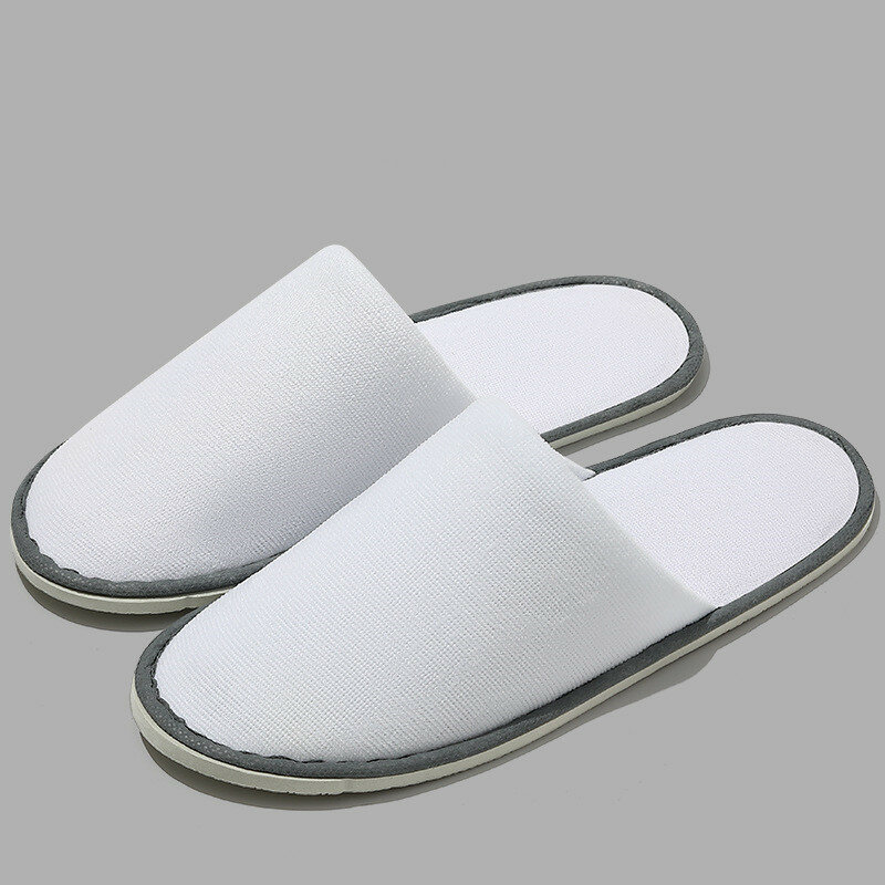 Hotel Slippers Men Women Travel Disposable Shoes Indoor Soft Light Comfort Guest Slides Portable Flats Unisex Closed Toe Slipper
