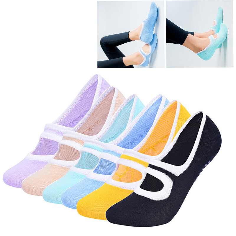Calcetines de vendaje antideslizantes de secado rápido para mujer, medias deportivas transpirables de alta calidad para Yoga, Pilates, Ballet y Fitness, novedad