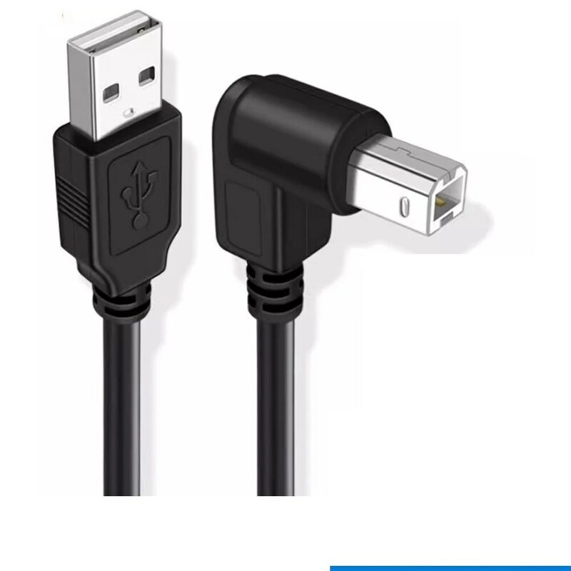 Câble USB 2.0 coudé haut, bas, gauche et droite, pour imprimante et Scanner de Type A mâle à Type B mâle, 90 degrés, 30cm 50cm 1m 150cm 1ft 5 pieds