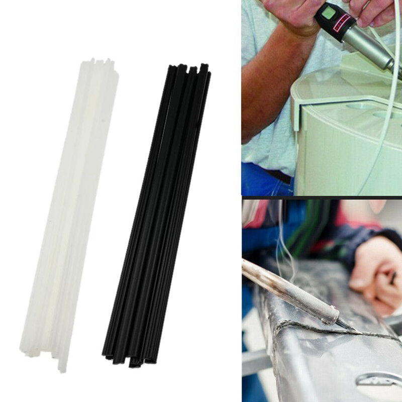 10 pezzi asta di saldatura in plastica ABS bastoncini di saldatura bianchi neri per strumenti di riparazione paraurti auto attrezzature per officina strumenti di saldatura elettrica