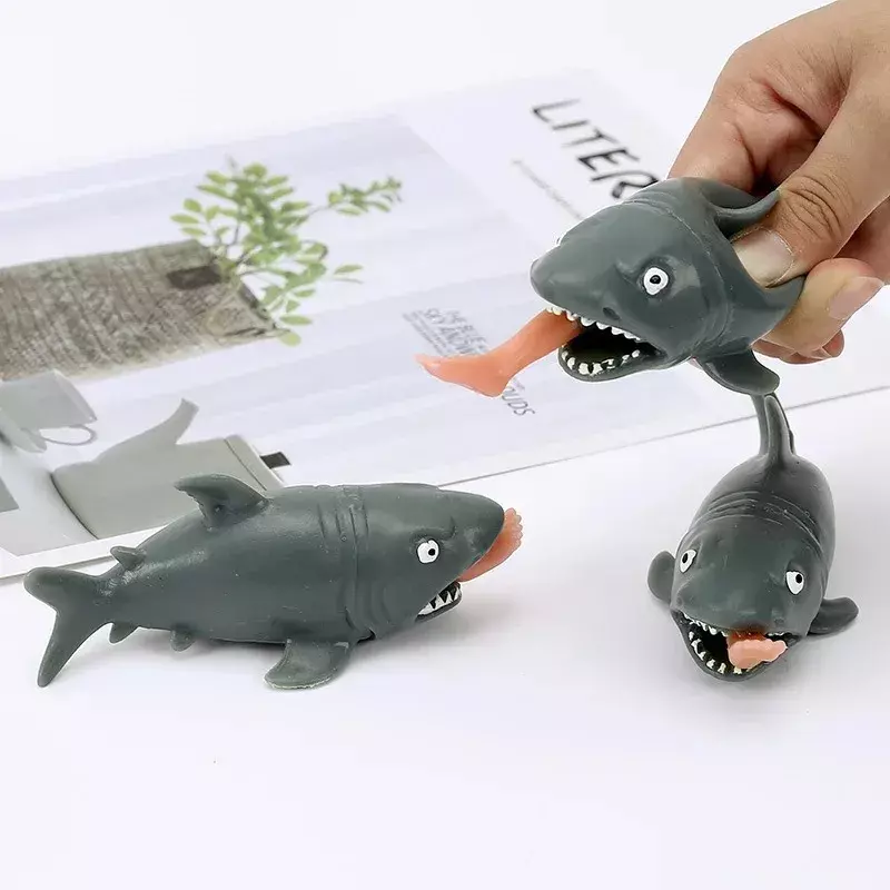 Fidget Toys Adult Antistress Squeeze Toy Creative Biting Leg Shark Toy Stress Relief Spoof Trick Gift For Kids Children Gag Toys