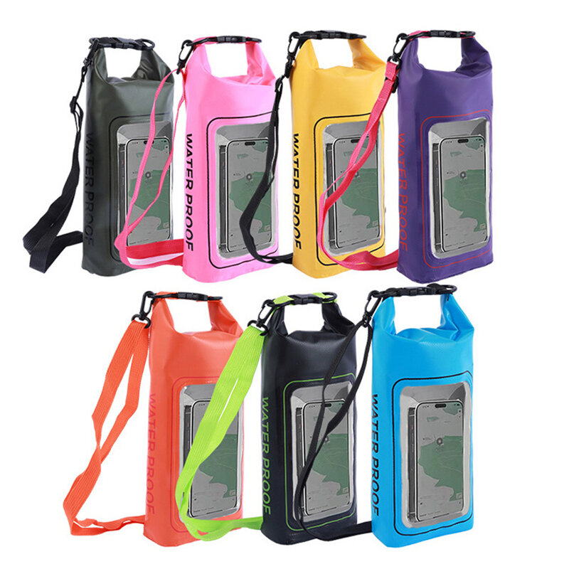 2L Dry Bag Touch Screen Waterproof Bags For Trekking Drifting Rafting Surfing kayak Outdoor Sports Bags Camping Equipment XA394Q