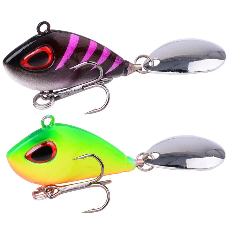 Winter Metal Vib Wobbler For Fishing Lure Tackle Spinner Sinking Vibrotail Crankbait Tail Rotating Spoon Artificial Bait Hard