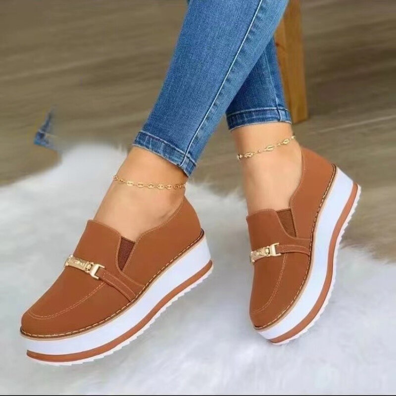 2022 Hot Selling Casual Shoes Comfortable New Women's Wedge Sneakers Vulcanized Platform Sneakers Zapatillas Mujer Plus Size 43