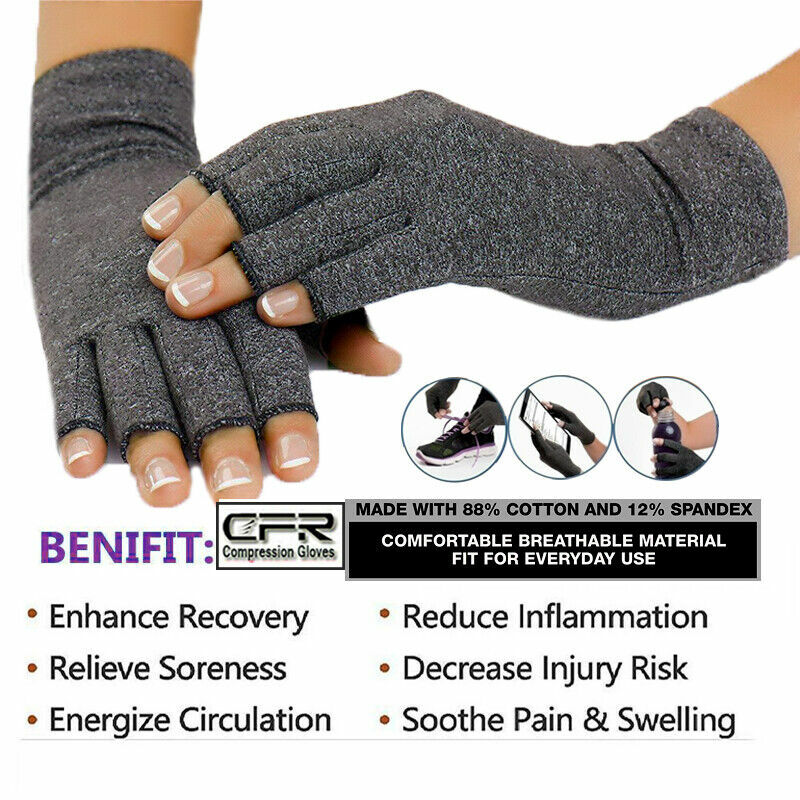 抗関節炎療法圧縮手袋、暖かい手袋、タッチスクリーン、痛みの痛みの緩和、冬、1ペア
