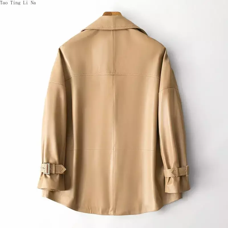 2023 Women New Real Sheepskin Jacket Genuine Leather Casual Jacket H41