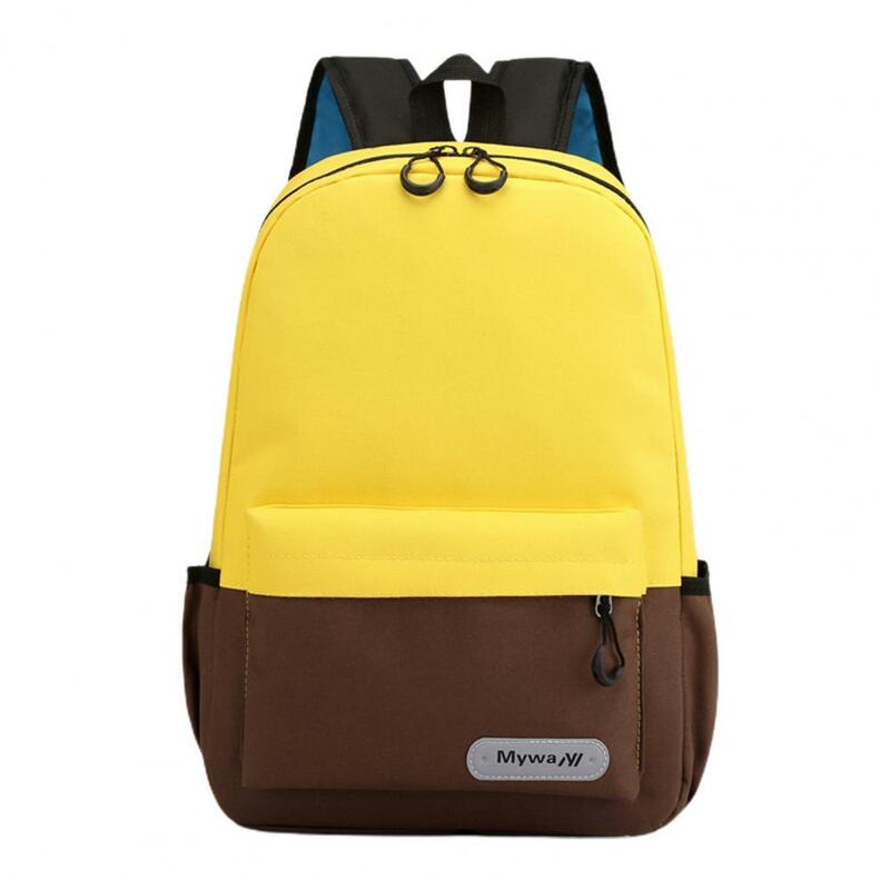 Zaino ergonomico in tela impermeabile per donna borsa a tracolla da viaggio con striscia riflettente per ragazze adolescenti Bookbag in tinta unita
