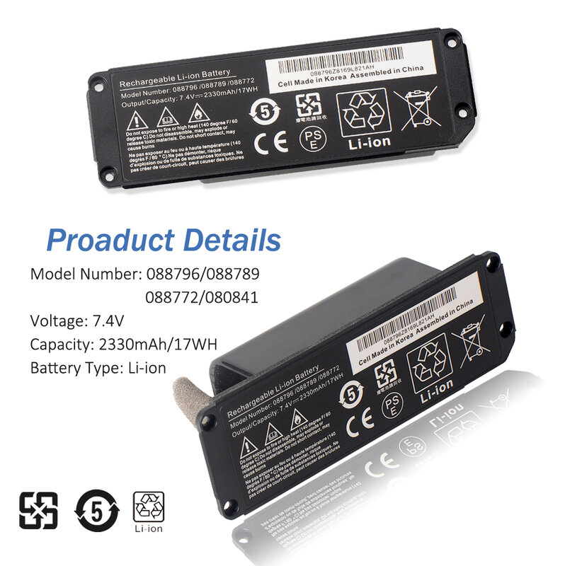 ETESBAY-Batterie Haut-Parleur Bluetooth pour BOSE Soundlink Mini 2, 088796, 088789, 088772 V, 080841 mAh, 17WH, 7.4, 2330