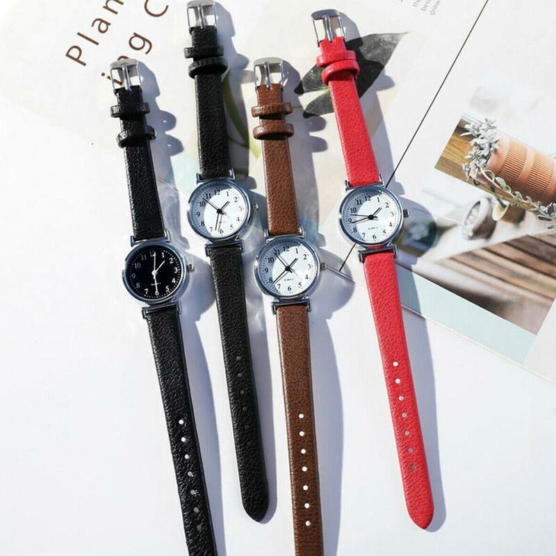 Exquisito reloj de cuero Retro para mujer, reloj femenino, Mini reloj de diseño, reloj de marca de moda para mujer, N0D1