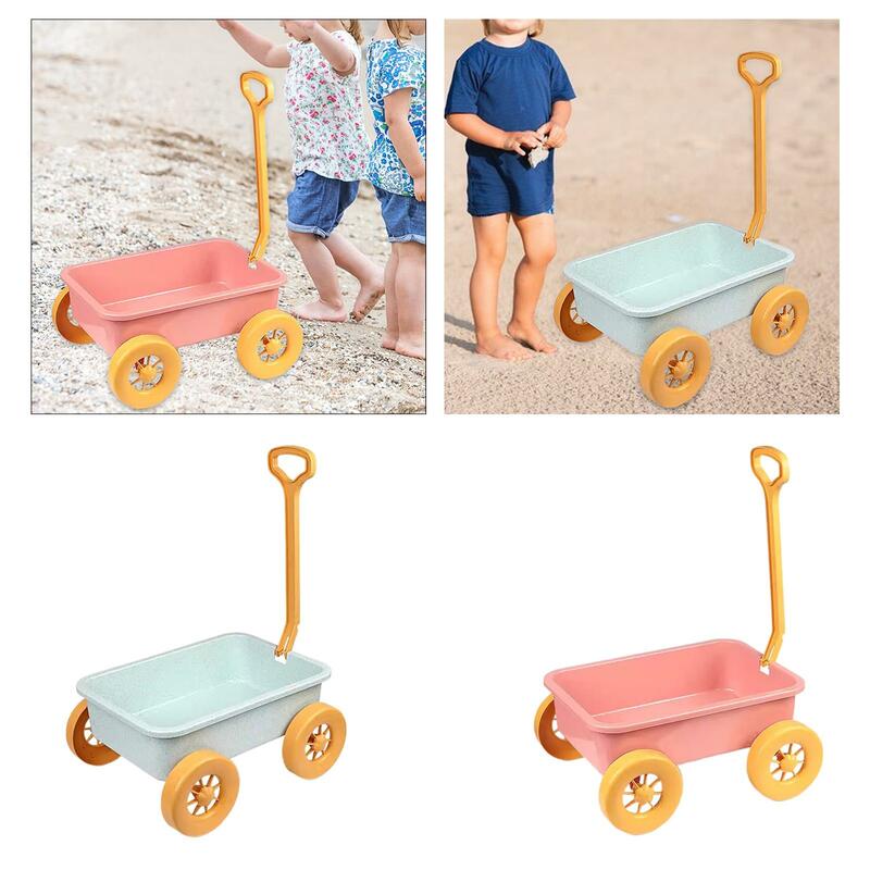 Kid Wagon Toy Beach Game Toy Outdoor Indoor Toy Pretend Play Summer Sand Toy Trolley for Outdoor Yard Gardening Seaside Indoor