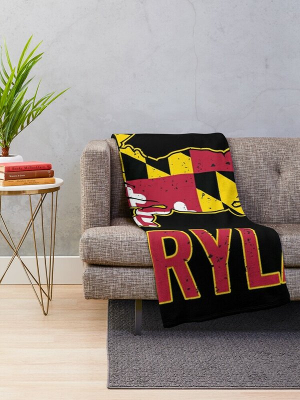 Maryland Flag, Maryland State Crab Flag Throw Blanket Blankets For Baby Furry decorative Thermal Blankets