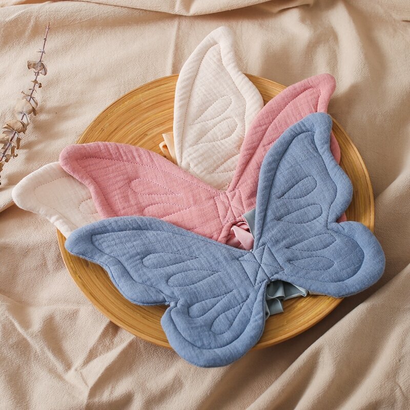 Aksesori bayi, gaun katun lucu sayap kupu-kupu, kostum pesta foto tali belakang Bayi berkualitas tinggi