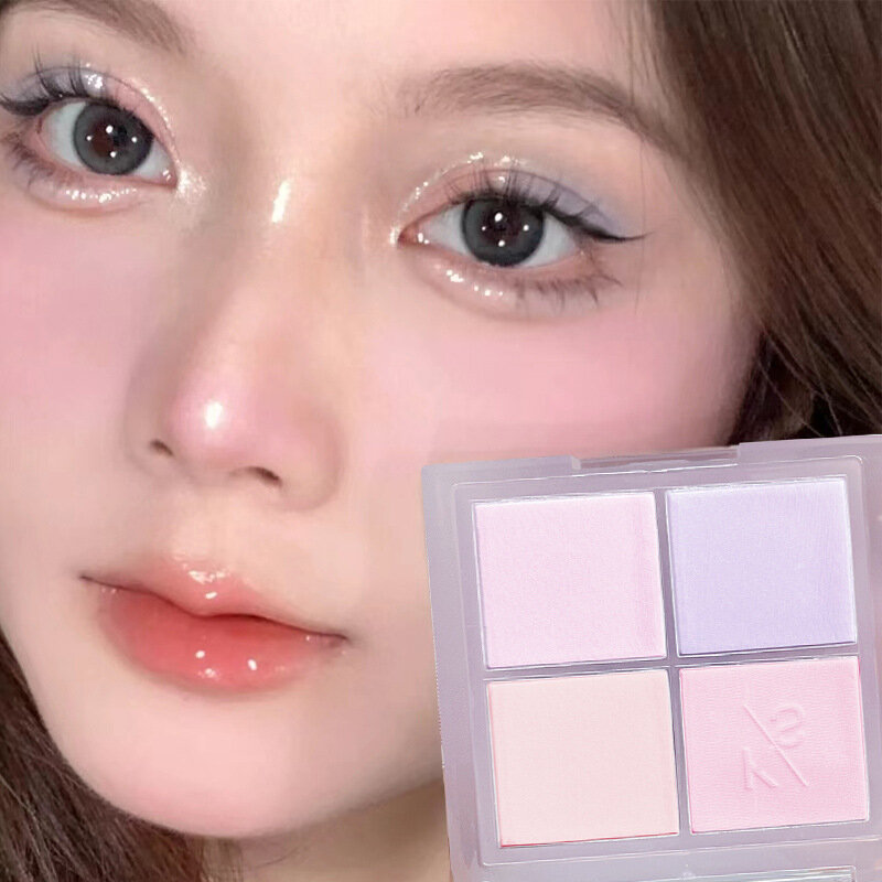 Four-Square Grid Natural Gradient Vitality Blush Plate To Brighten Cheeks Blue Cheeks Purple Highlight And Repairing One Plate
