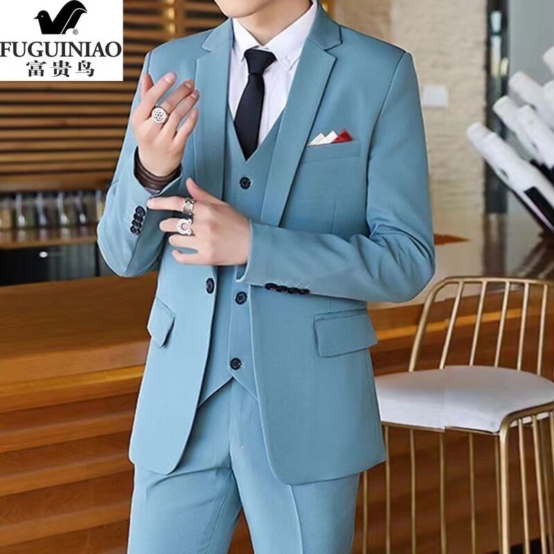 2023 Men's Suit Handsome Casual 2 Piece Suit For Men Wedding Tuxedos Notched Lapel Groomsmen Business Prom Blazer