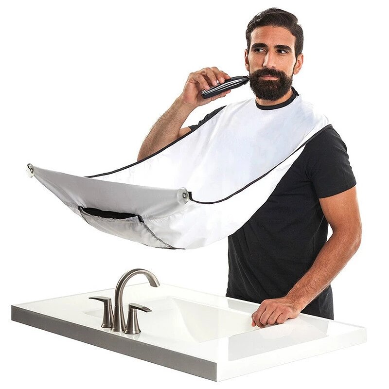 Водонепроницаемый нагрудник для бритья бороды, мужской комплект для стрижки бороды, аксессуары для ванной комнаты