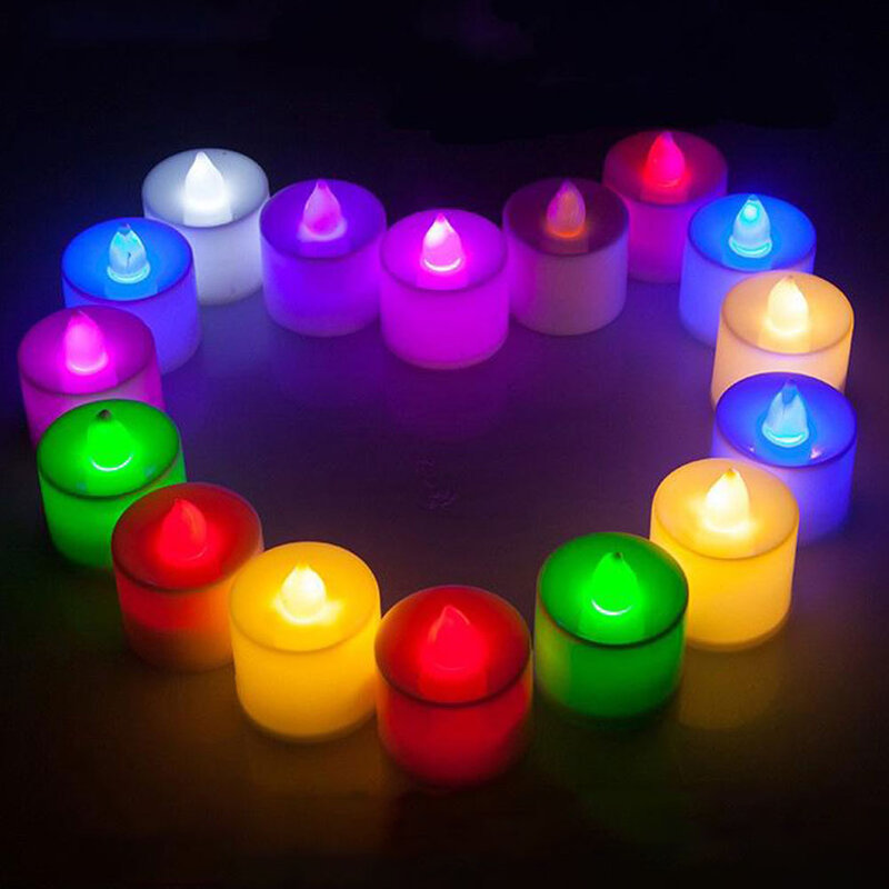 1pc LED Flameless Electronic Candle Light Battery Operated Night Lights Tea Lamp For Bar Party Wedding Party Holiday Home Decor