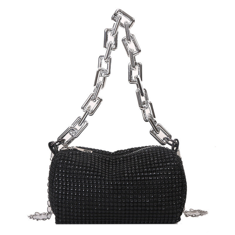 2022 Summer Trend Luxury Fashion Travel Shoulder Handbags Purses Bling Diamond Design Small Crossbody Messenger Bags for Women