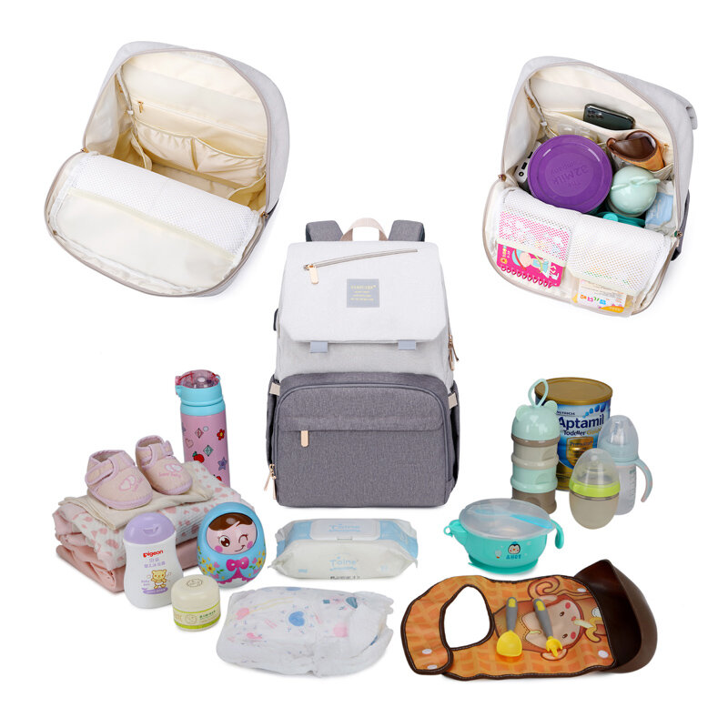 Multifuncional impermeável tecido bebê fralda saco, mochila para mamãe, mamãe, mamãe, mãe, grande capacidade saco de viagem, venda quente