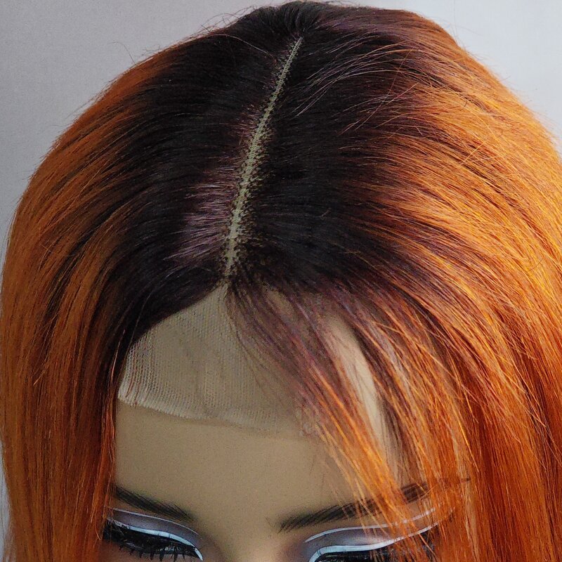 180% Плотность T1B-350 цвет прямой боб парик из человеческих волос парик 2x6 Кружева Короткие Прямые Цветные боб парик предварительно выщипанные бразильские волосы парик