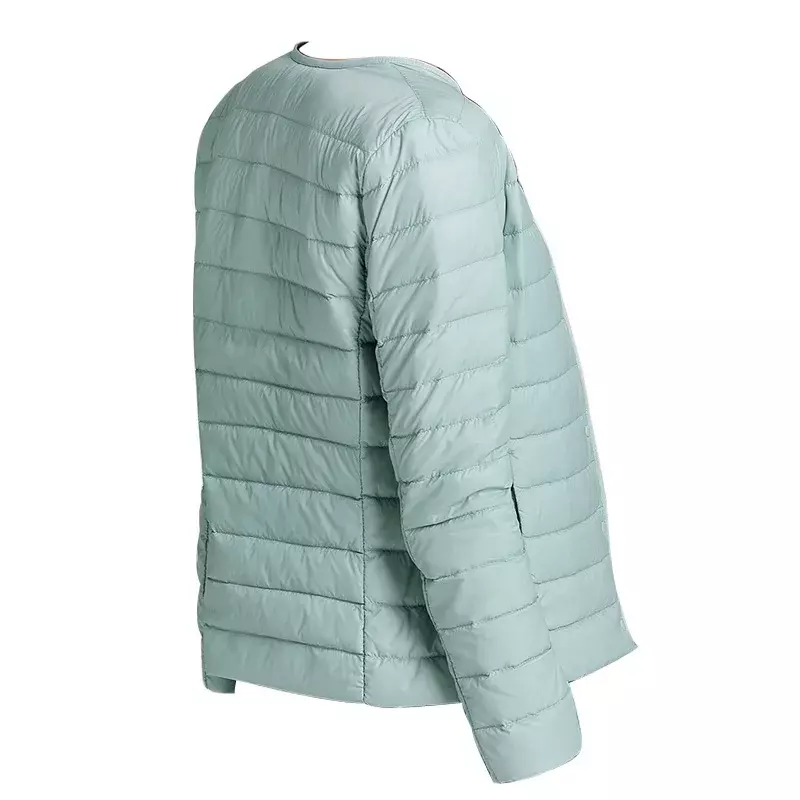 여성용 라이너 오리 다운 재킷, O-넥 가변 V-넥 2024, 여성용 따뜻한 칼라리스, 초경량 퀼트, 퍼퍼 코트, 신상