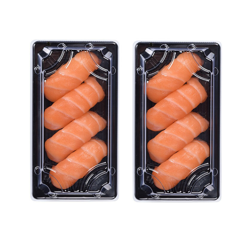 Bandeja de plástico desechable para sushi, caja de embalaje para llevar, comida rápida para llevar, productos personalizados, 15% de descuento